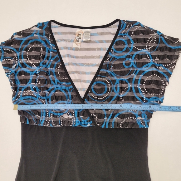 L8teR Sublimated Ruffle Tunic Top - Picture 4 of 11